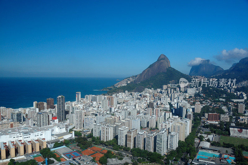 鸟瞰图的伊帕内玛附近，里约热内卢de Janeiro